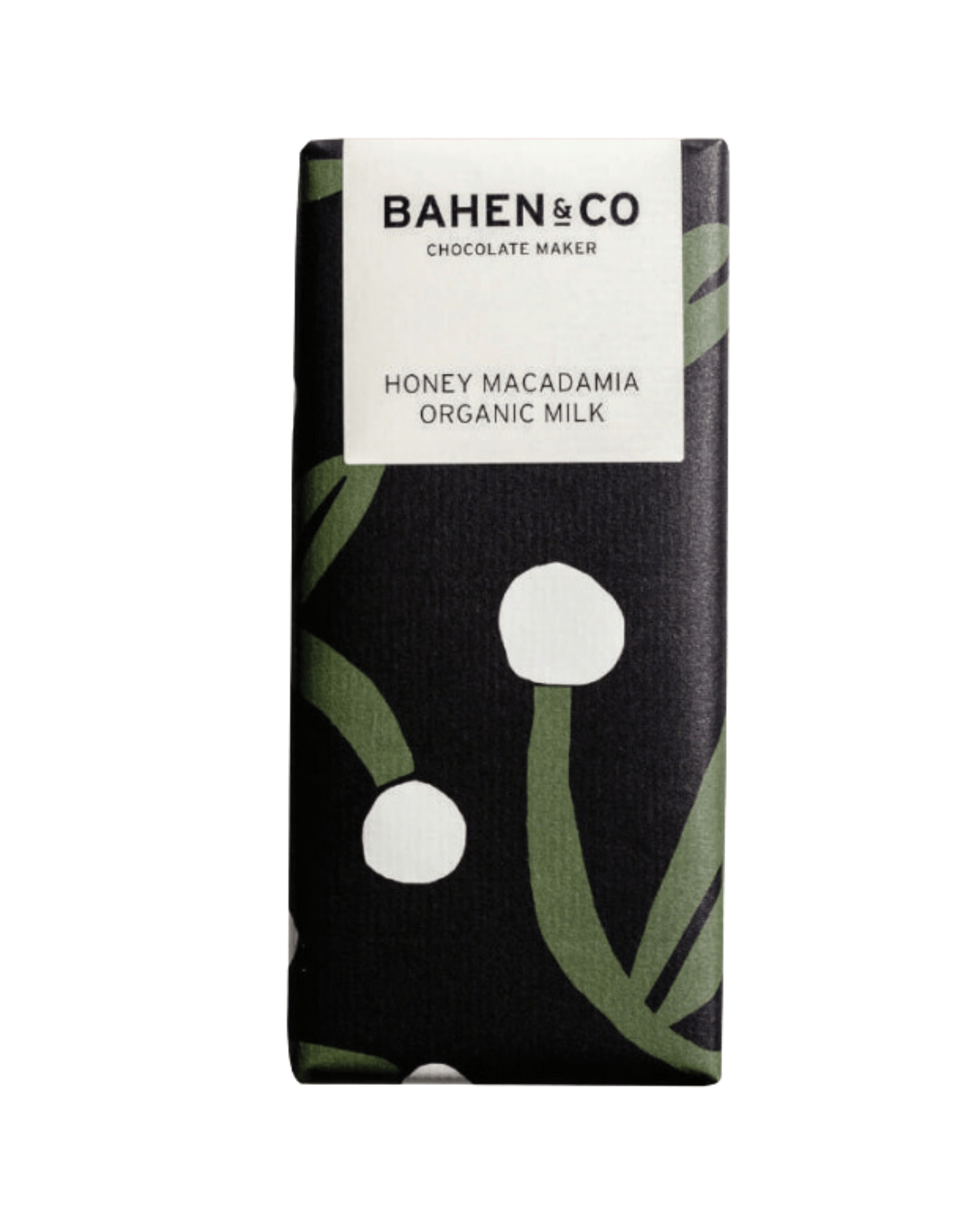 Bahen & Co Honey Macadamia Organic Milk Chocolate Bar 75g