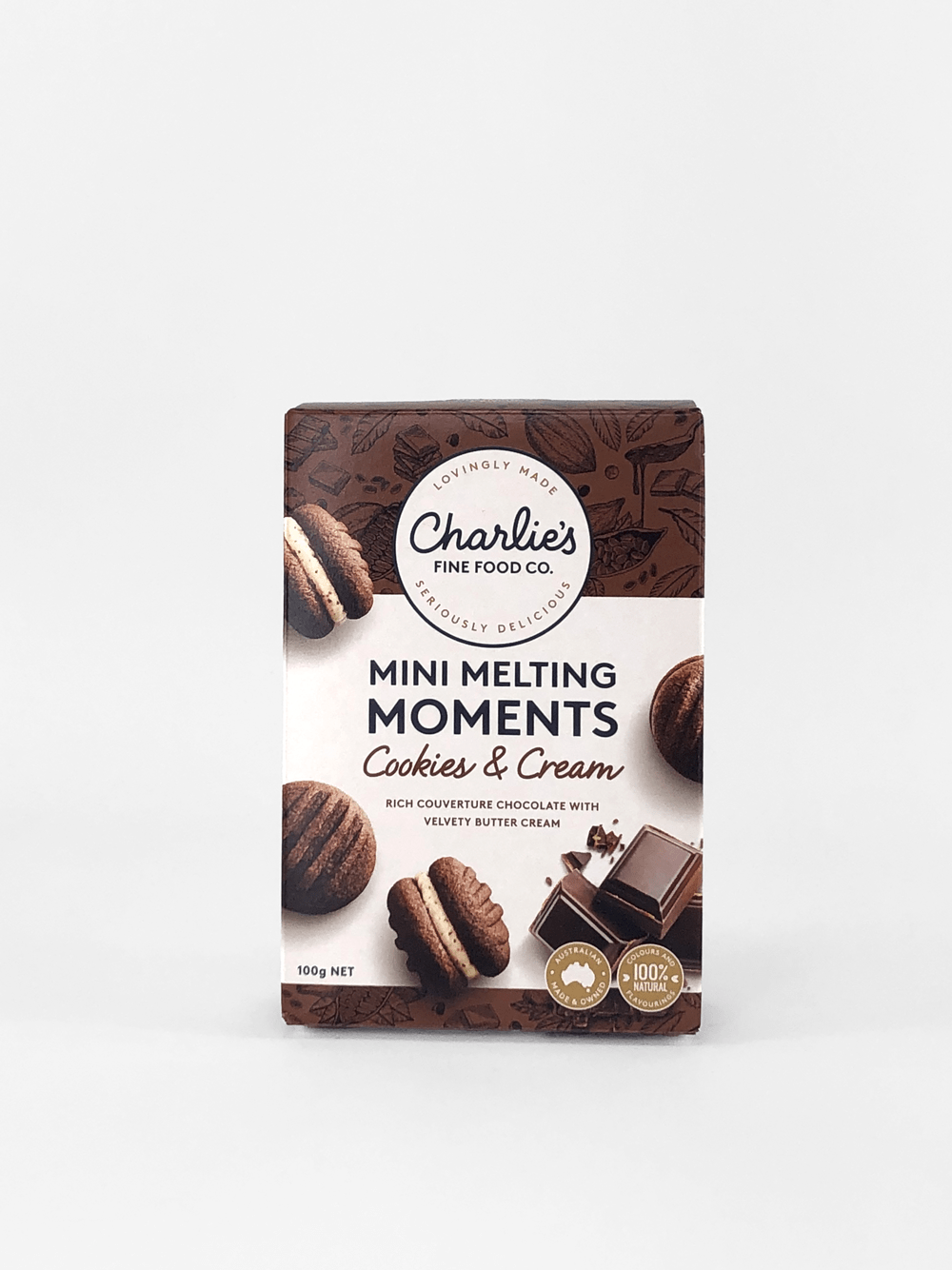 Charlies Cookies & Cream Mini Melting Moments - 100g