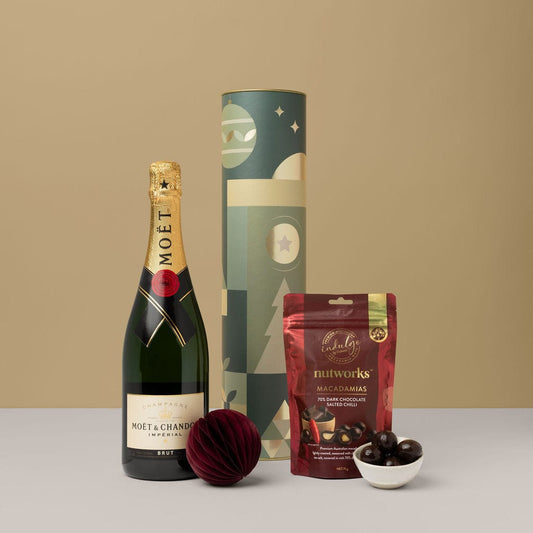 Christmas employee appreciation gifts - Merry Moet Moments, a premium Christmas gift for employees