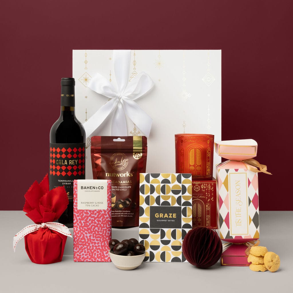 Christmas gifts for clients - Red Wine Advent Delight, an elegant gift set with premium red wine