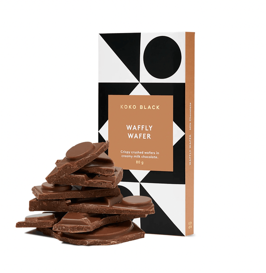 KOKO BLACK Waffly Wafer Milk Chocolate Bar 80g