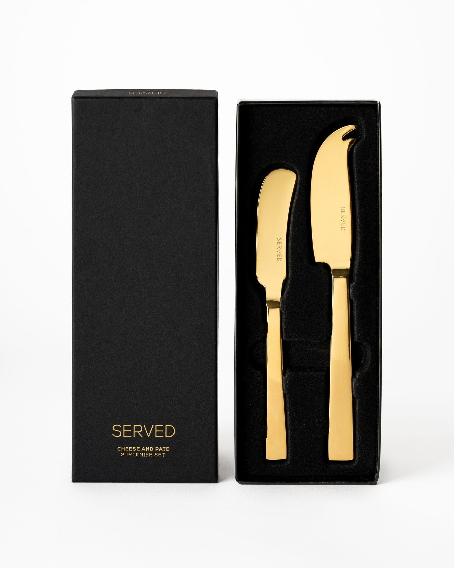 UPGRADE Served Cheese & Pate Knife Set - 2pcs Gold