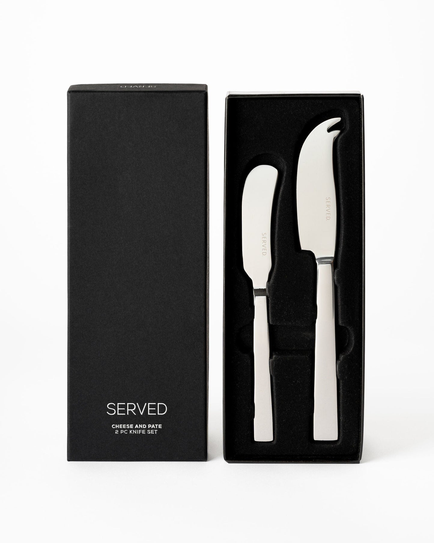 UPGRADE Served Cheese & Pate Knife Set - 2pcs Silver