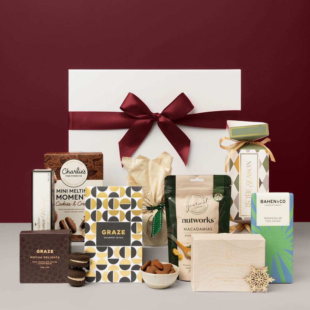 Holiday gifts for clients - The Festive Foodie, a delicious assortment of gourmet treats for corporate gifting