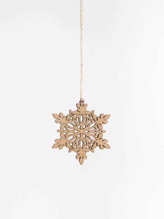 Wooden Snowflake Christmas Ornament